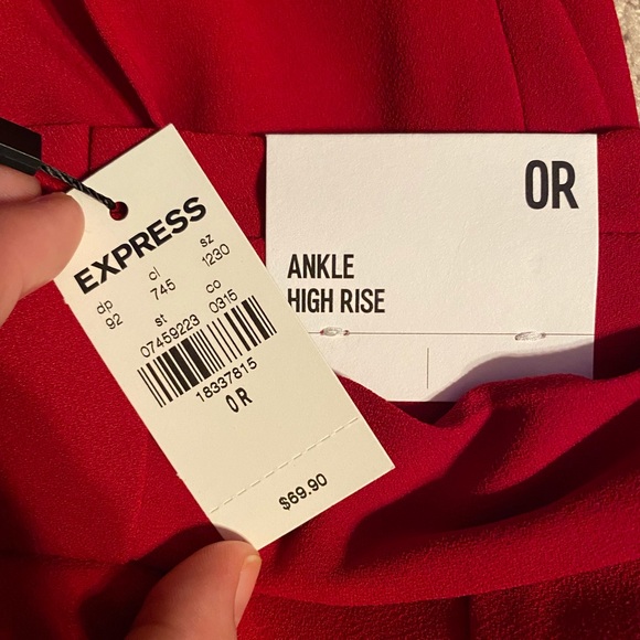 High Waisted Paperbag Ankle Pant NWT (Express) - Picture 3 of 7